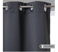 Lot de 2 rideaux occultants gris foncés 135X240