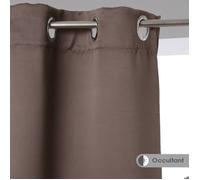 Lot de 2 rideaux occultants taupes 135X240