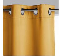 Lot de 2 rideaux occultants jaune moutarde 135x240cm - Atmosphera createur d'interieur