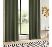 Créateur d'intérieur - Lot de 2 Rideaux Occultants "Kerry" 135x240cm Vert Kaki