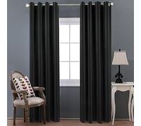 Lot de 2 rideaux occultants modernes à œillets pour salon et chambre à coucher - Isolation thermique - 115 x 255 cm - Élégant - Pour intimité et efficacité énergétique