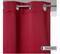 Lot de 2 rideaux occultants rouge 135x240cm - Atmosphera createur d'interieur