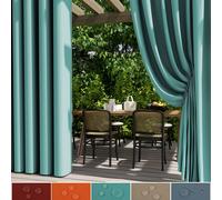 lot de 2 rideaux Outdoor résistants aux intempéries et étanches aux œillets, rideau de terrasse extérieur, pare-soleil pare-vent pare-vue pavillon balcon,L132xH213cm vert
