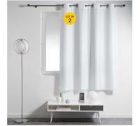 Lot de 2 rideaux spécial petites fenêtres 140 x 180 cm Essentiel Blanc