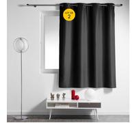 Lot de 2 rideaux spécial petites fenêtres 140 x 180 cm Essentiel Noir