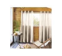 Lot de 2 rideaux tamisants à oillets 140x260 beige