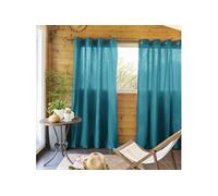 Lot de 2 rideaux tamisants à oillets 140x260 bleu