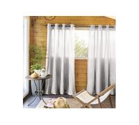 Lot de 2 rideaux tamisants à oillets 140x260 gris