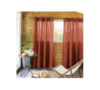 Lot de 2 rideaux tamisants à oillets 140x260 orange