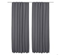 Lot de 2 rideaux thermiques Anthracite Amelie TK, 140x245cm