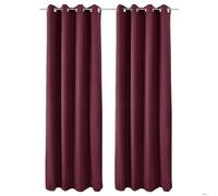 Lot de 2 rideaux thermiques Bordeaux Amelie TO, 140x245cm