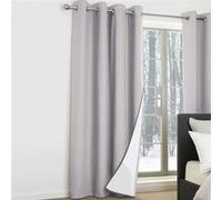 Lot de 2 rideaux thermiques gris clair 135X240 CM