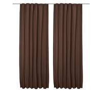 Lot de 2 rideaux thermiques Rideau brun Amelie TK, 140x245cm