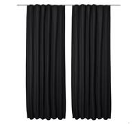 Lot de 2 rideaux thermiques Rideau noir Amelie TK, 140x245cm