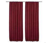 Lot de 2 rideaux thermiques Rideau rouge Amelie TK, 140x245cm