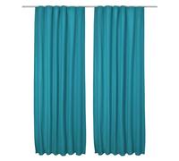 Lot de 2 rideaux thermiques Turquoise Amelie TK, 140x245cm