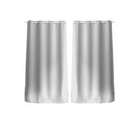 Toilinux - Lot de 2 Rideaux unis avec œillets - 140 x 240 cm - Blanc Blanc