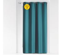 Lot de 2 Rideaux unis oeillets metal 140 x 260 cm polyester uni Essentiel Pétrole