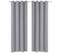 2x Rideaux Occultants avec Œillets Métalliques 135x175cm Crème Fenêtre vidaXL