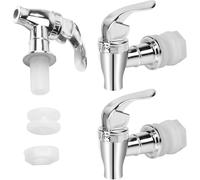 Lot de 2 robinets de boisson, en acier inoxydable, robinet de rechange, robinet de rechange, pour vin, bière, jus, boissons froides et chaudes, distributeur de café