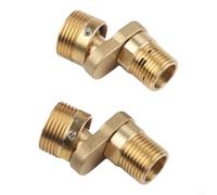 Lot de 2 robinets de douche réglables en laiton avec angle de 0 à 40 degrés et pied flexible de 110 à 190 mm, rotation à 360 degrés, robinet mélangeur mural pour salle de bain, eau chaude et froide