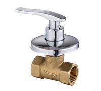 Lot de 2 robinets de vidange à ouverture rapide en laiton avec raccord de plomberie pour vanne d'arrêt de douche Corps en cuivre Poignée en alliage de zinc (1,9 cm)