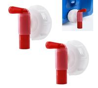 Lot de 2 robinets doseurs DIN61 - Pour bidon de 15 à 60 litres - Bidon avec filetage - Bec verseur - Accessoires d'atelier pour transvasement