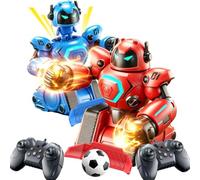 Lot de 2 robots télécommandés pour voiture RC Bumper Cars avec duel de | Kombat Robot de combat avec son et lumières LED, rechargeable, jouet pour garçons et filles
