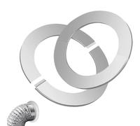 Lot de 2 rosaces pour tuyau de poêle 100 mm en acier inoxydable - Rosace de cheminée de 100 mm de diamètre - Résistantes à la chaleur