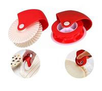 Lot de 2 Roue à pâtisserie, Roulette Découpe Pâte, Outil Cuisson Cuisine à Rouleaux en Plastique pour Pizza Pâtisserie Pie Croûte de Cuisson Cutter Outil