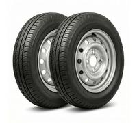 Lot de 2 Roue complète 165/70R13 13" - 4 Trous - Entraxe 100mm - Déport 30 - Pour remorque - 13 pouces - Largeur 165mm - Indice de vitesse N 140km/h - Indice de charge 79 (437kg)