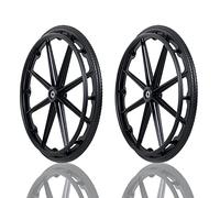 Lot De 2 Roue De Remplacement Pour Fauteuil Roulant, 20 22 24 Pouces Antidérapantes Roue Fauteuil Roulant, Roue En Solide Polyuréthane Increvable, Charge Maximale 120kg, Noir ( Size : 24*13/8 )