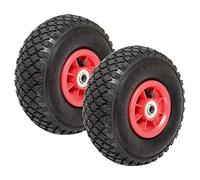 Lot de 2 Roue gonflable 260 x 85 mm (3.00-4) Diable / Chariot Alésage 20 mm