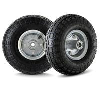 Lot de 2 Roue Gonflable Diable Diamètre 26 cm Rechange Brouette Chariot Jante