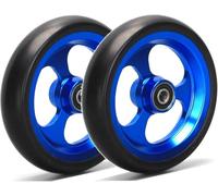 Lot De 2 Roues Avant De Rechange For Fauteuil Roulant De 4 Pouces, Roulettes En PU Massif For Fauteuil Roulant De Sport, Avec Moyeu(Blue)