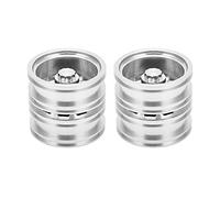 Lot de 2 roues avant et arrière en caoutchouc pour semi-remorque, avec jantes en aluminium CNC, compatibles avec les tracteurs radiocommandés 1/14. Accessoires résistants,