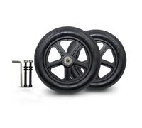 Lot de 2 roues avant for fauteuil roulant, roulettes de 8 pouces for fauteuil roulant, remplacement de roue for fauteuil roulant avec roulement de 5/16 pouces for fauteuils roulants manuels(Black)