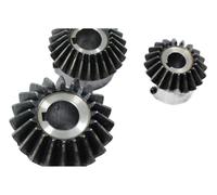 Lot de 2 roues coniques de 2,5 m - 20 dents - Trou intérieur 12/14/15/16/17/18/20/22/24/25 mm - Entraînement à 90 ° - Angle de peigne en acier - Trou M6 (20 mm keyway 6 mm, 4 dents 2,5 M20)