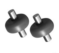Lot de 2 roues d'aspirateur de rechange pour Floor 3 S3 Breeze pour Ifloor 3 pour Ifloor Breeze - Roulettes métalliques en plastique durable 13,5 x 12 x 6 mm - Noir/argenté