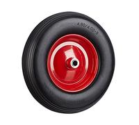 Lot de 2 Roues de brouette 4.80 4.00-8, Roue en Caoutchouc, Roue de Secours, Jante, pneus de Diable 100 kg Charge