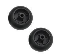 Lot de 2 roues de jauge de pont en plastique, kit de réparation directionnelle de roue de pont unique pour tondeuses, tracteurs - XM01