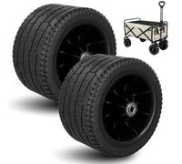 Lot de 2 Roues de Plage antidérapantes pour Chariot, 7 Pouces, résistantes à l'usure et à la Chaleur, pour Le Camping, Le Sable, Les Sports en Plein air, pneus Plage pour Chariots, pneus pl