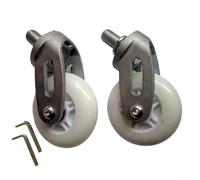 Lot de 2 roues de planche à roulettes avec support en alliage d'aluminium, roues flash en polyuréthane de 80 mm, compatibles avec la plupart des skateboards, blanc