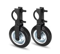 Lot de 2 roues de portail pour portail en tube métallique avec cadres de portail de 4,8 cm à 5,1 cm, roue d'aide robuste de 16,5 cm pour clôture à maillon de chaîne, bétail, ranch - Support de portail