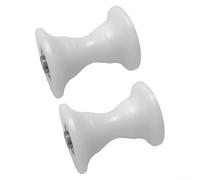 Lot de 2 roues de rameur, poulie de roulement abdominale pour tube elliptique de 50 x 25 mm