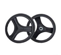 Lot de 2 roues de rechange 170 mm pour chariot de courses et chariot | Roues en plastique avec caoutchouc | Remplacement sans outils | Stabilité et maniabilité améliorées