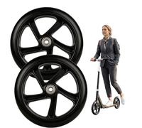 Lot De 2 Roues De Rechange 200 X 40 Mm Pour Trottinette Freestyle Et Stunt, Pneus Noirs Résistants