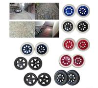 Lot de 2 roues de rechange en caoutchouc pour brouette et diable avec tige de trou de pneu de 8 mm, adaptées pour outils de pelouse et équipements d'extérieur (C-blanc)
