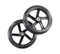 Lot de 2 roues de rechange en polyuréthane silencieux, résistant à l'usure, roulements à grande vitesse pour scooters, patins à roulettes, chariots, meubles, fauteuils roulants, 125 mm (180 mm x 30 mm