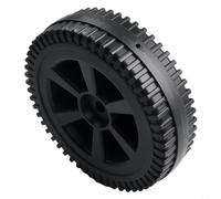 Lot de 2 roues de rechange pour barbecue, roues de 17,8 cm pour barbecue à gaz, pièce de rechange pour roue de gril de barbecue en plastique noir, Roulette fixe moulée par soufflage (177 mm)